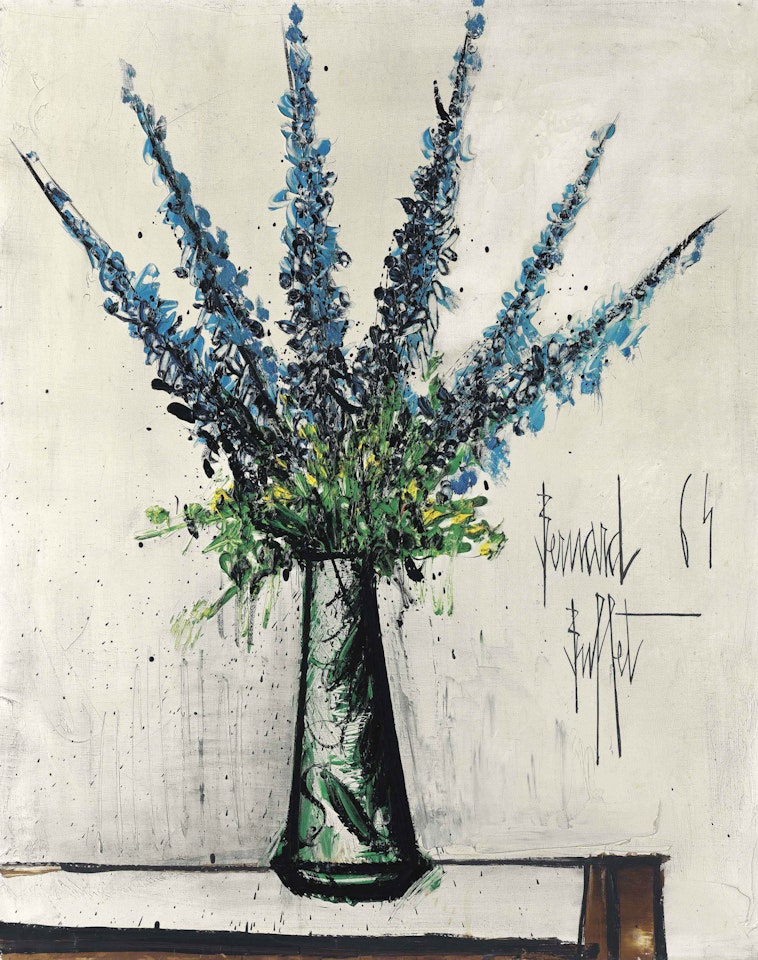 Delphiniums bleus by Bernard Buffet