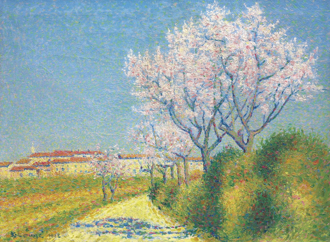 Amandiers en fleur à l'entrée de Cailhavel by Achille Laugé