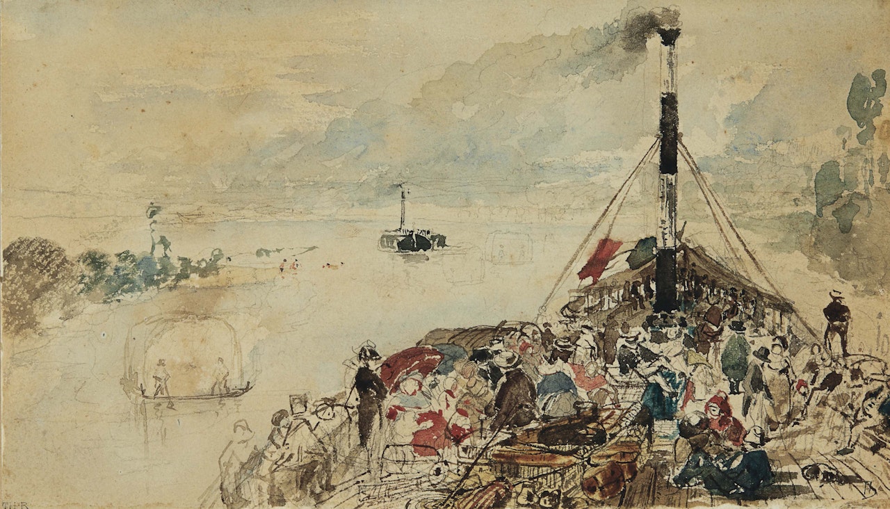Promenade en bateau by Théodore Rousseau