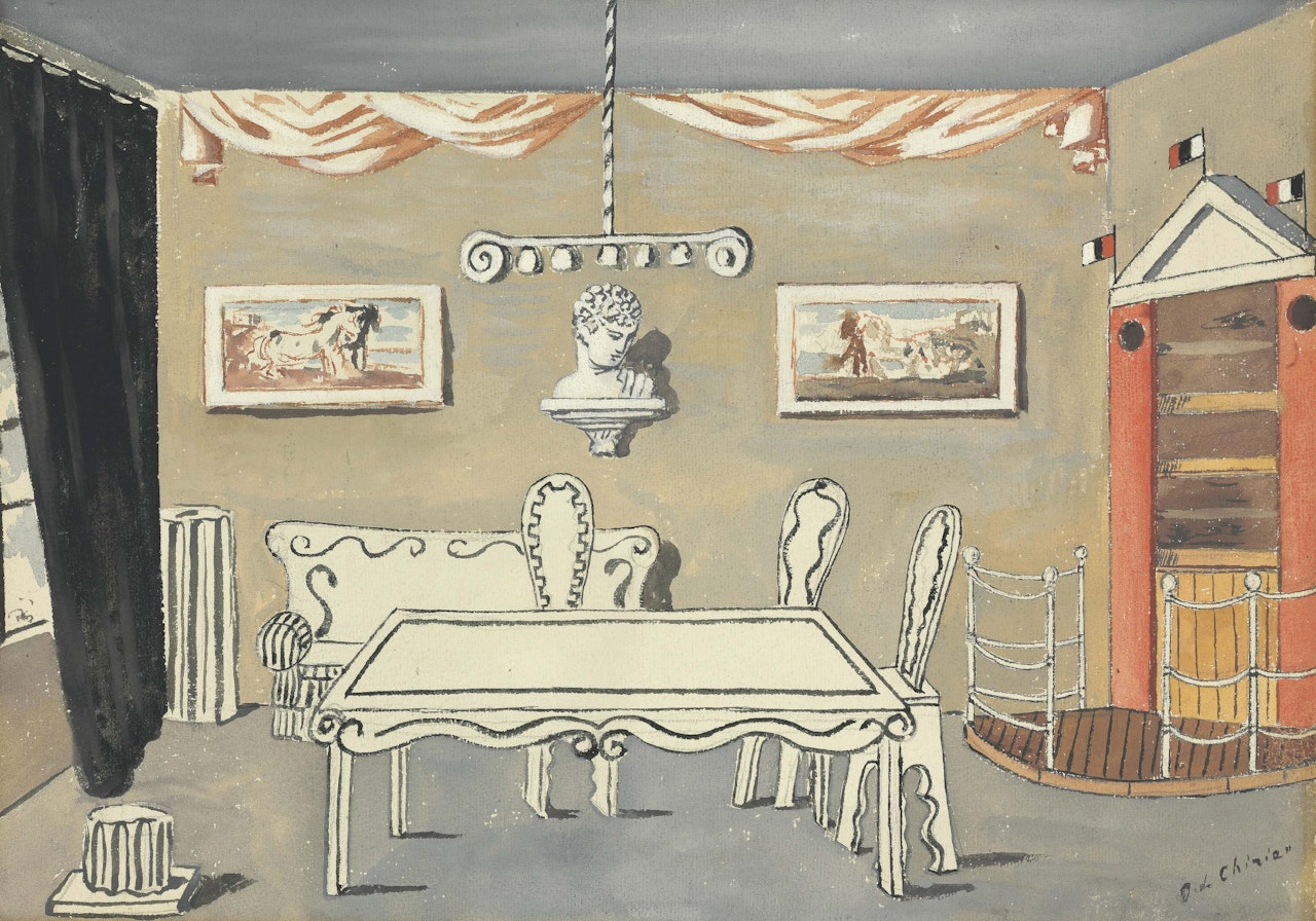 Interno metafisico by Giorgio de Chirico