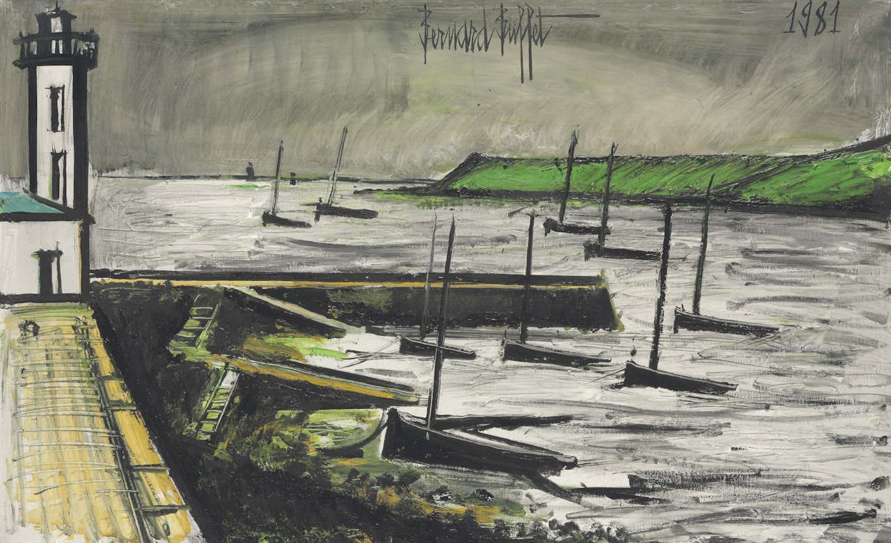 Phare et jetée by Bernard Buffet