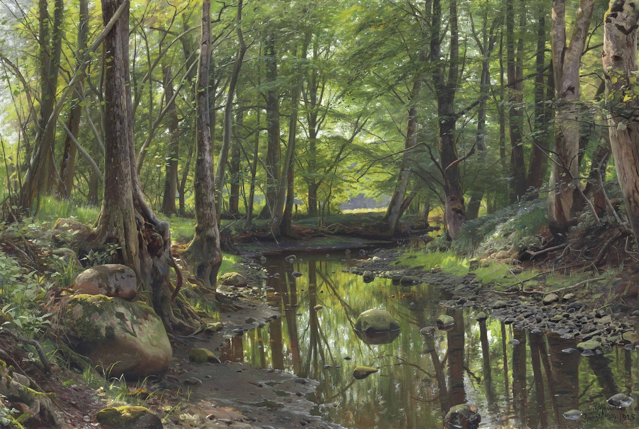 A Stream in the Forest by Peder Mork Monsted