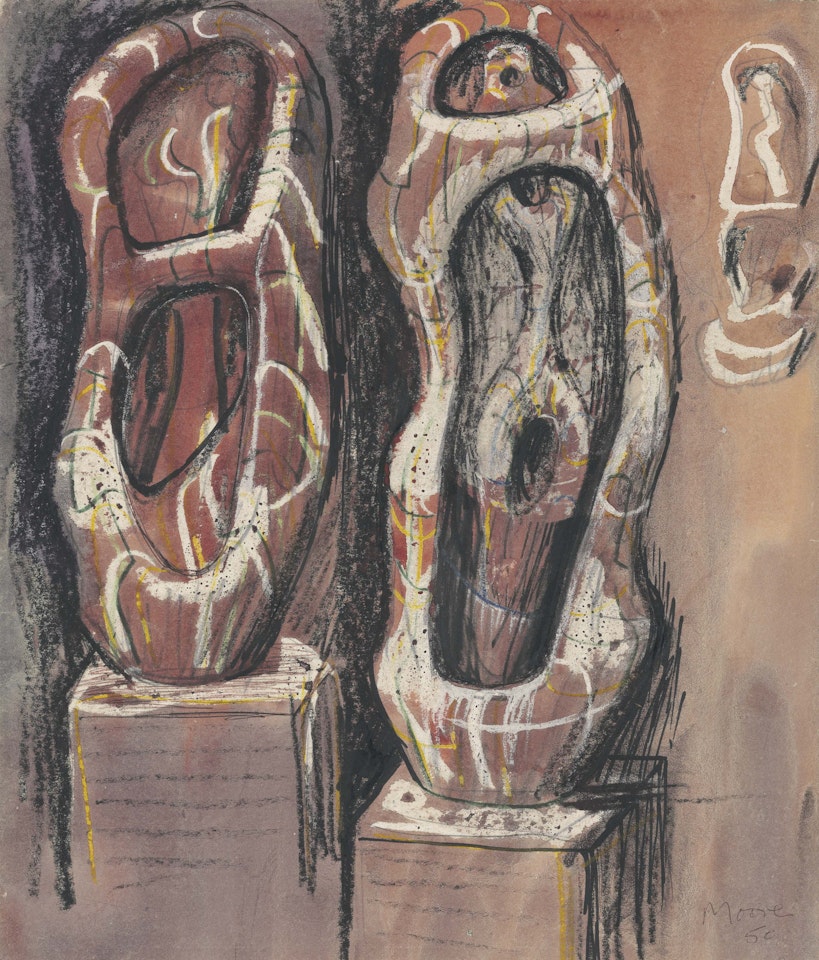 Ideas for Upright Internal/External Forms by Henry Moore