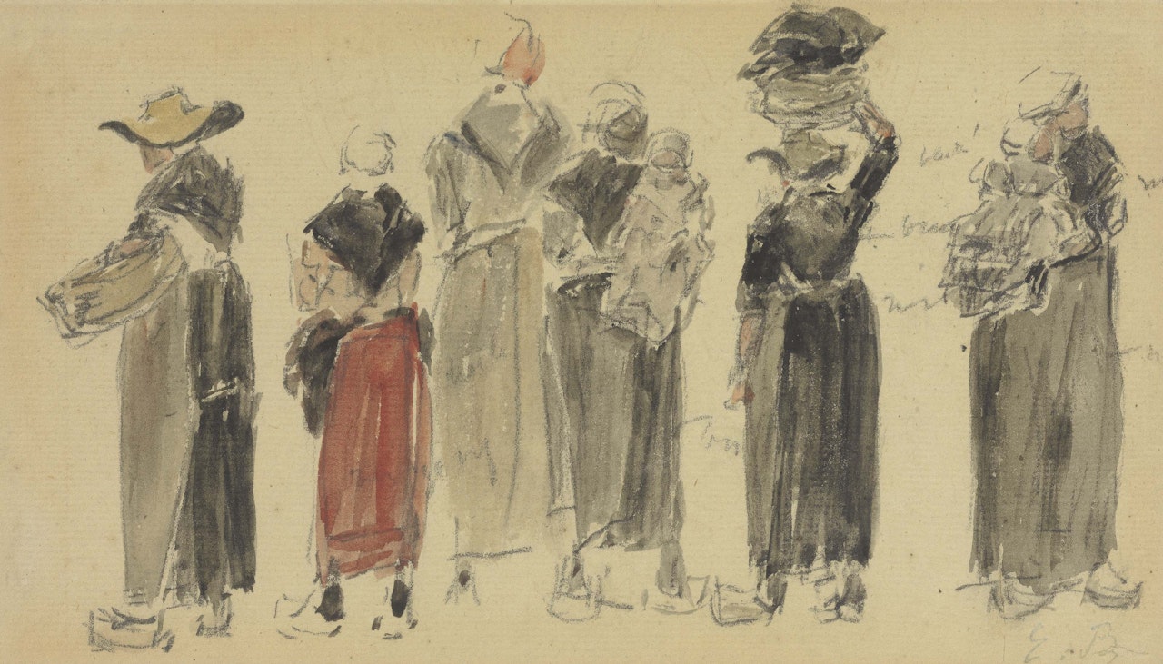 Bretonnes by Eugène Boudin