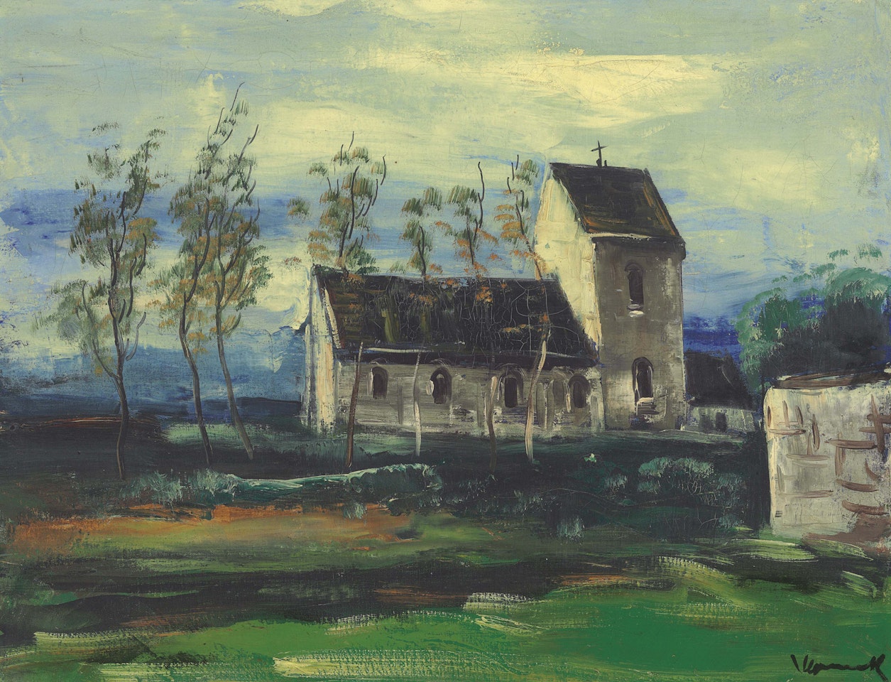 L’église du Vexin by Maurice de Vlaminck