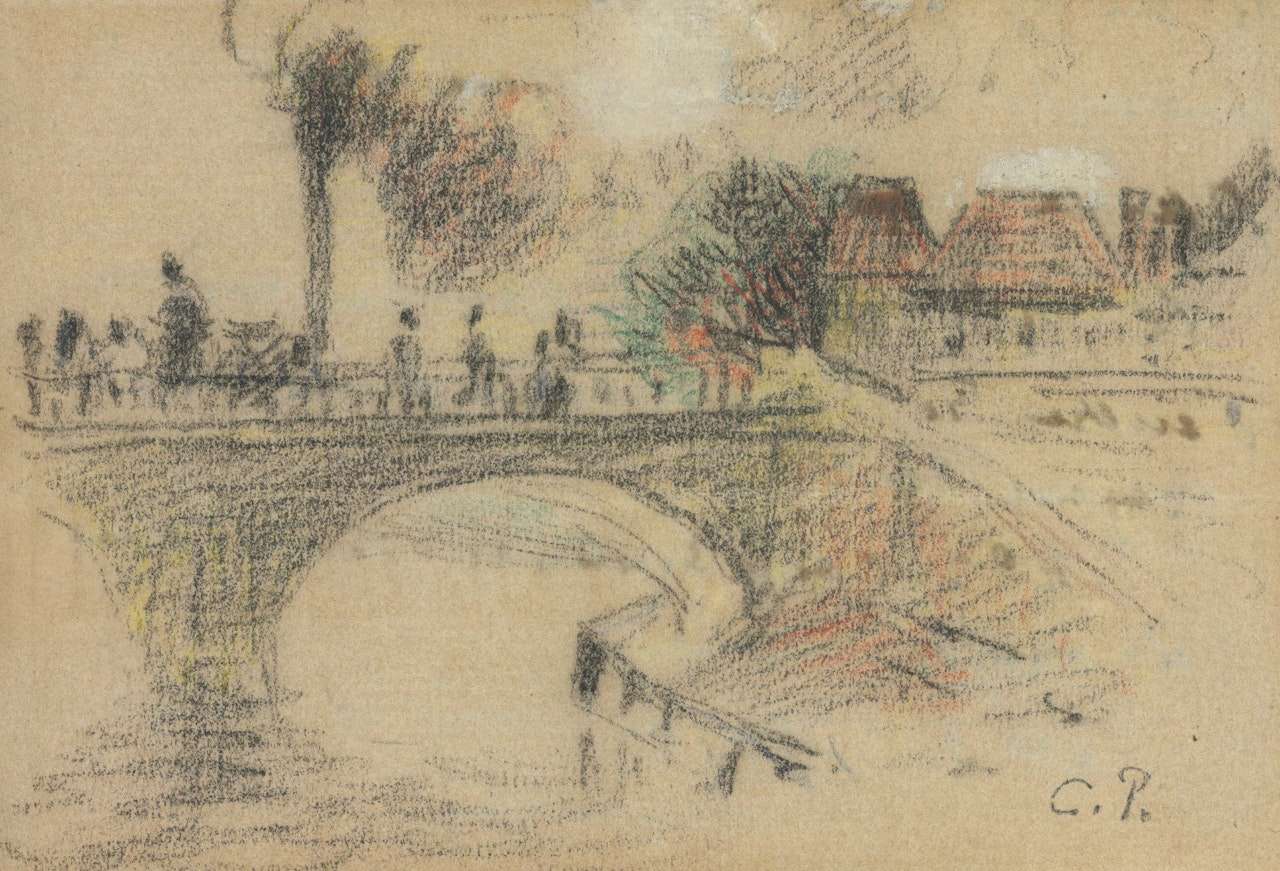 Le pont Corneille à Rouen by Camille Pissarro