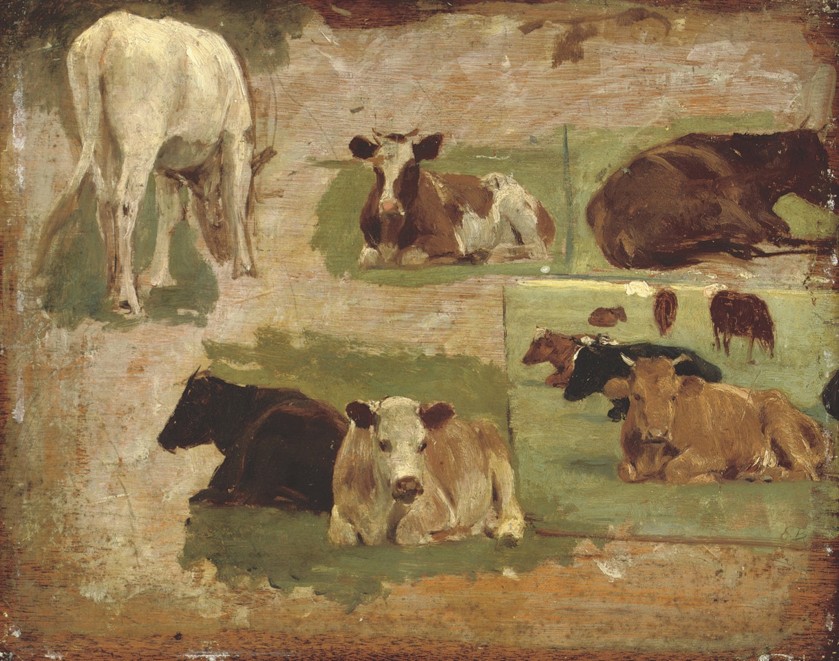 Étude de boeufs by Eugène Boudin
