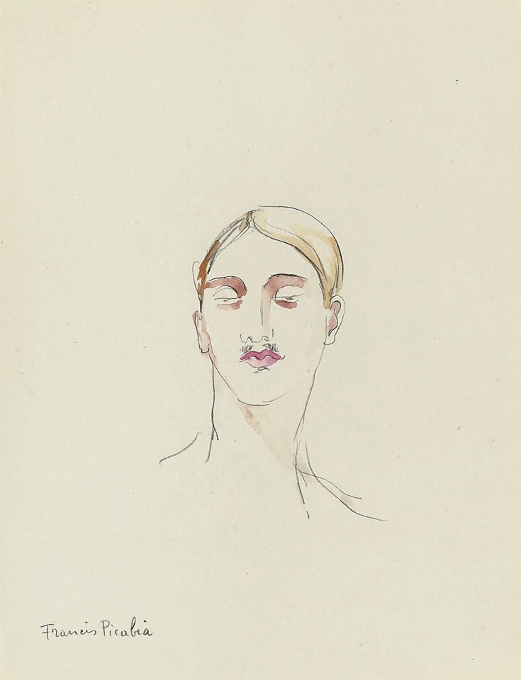 Tête d"homme à la moustache by Francis Picabia