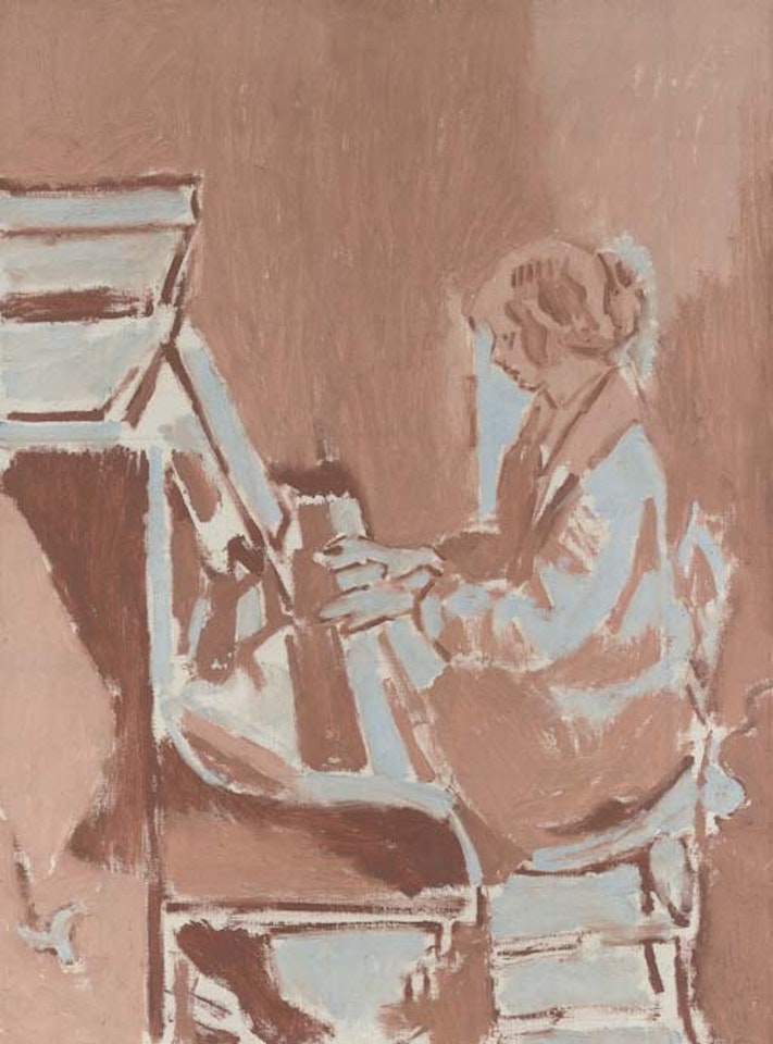 Girl playing a piano by Walter Richard Sickert