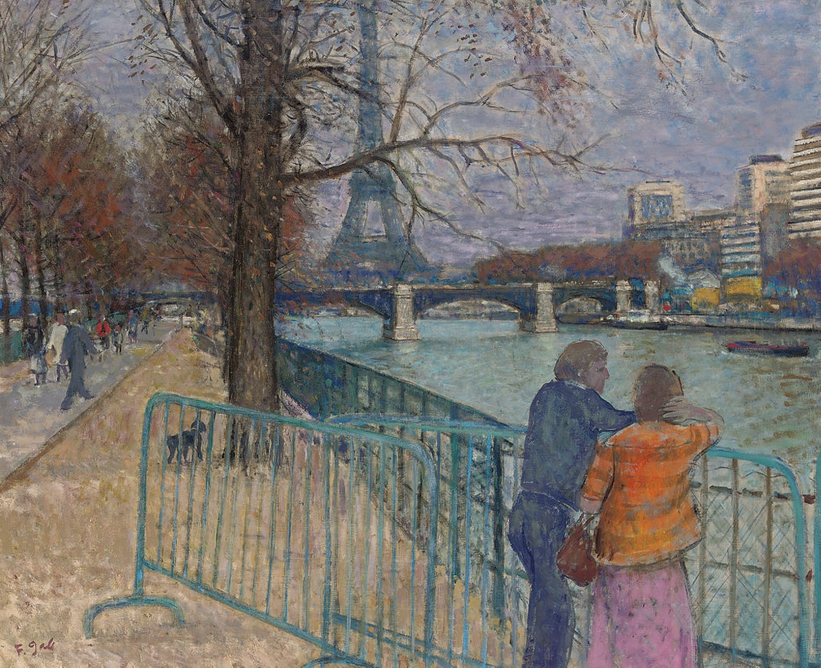 La Tour Eiffel, depuis l"allée des cygnes, Paris 15eme by François Gall