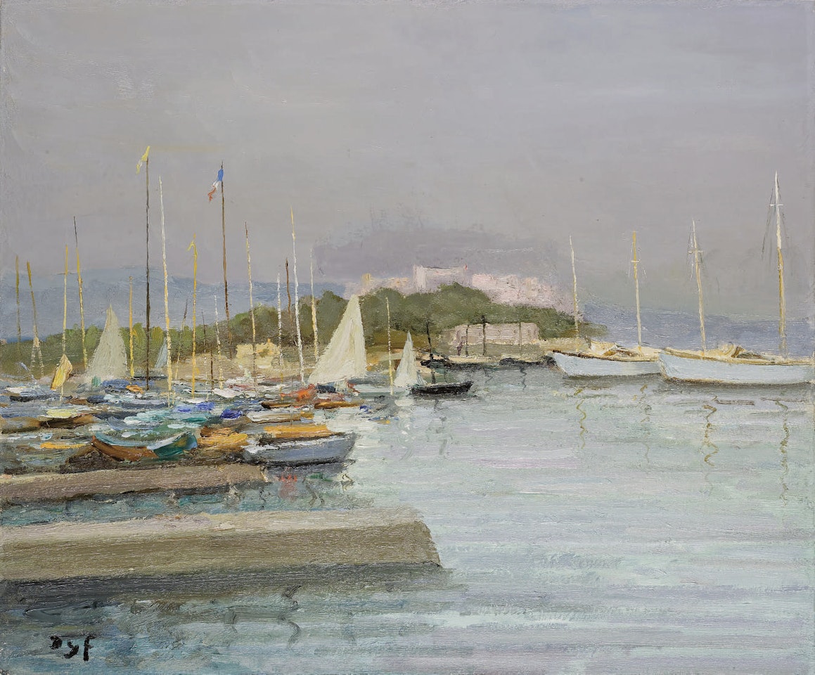 Le port d"Antibes by Marcel Dyf