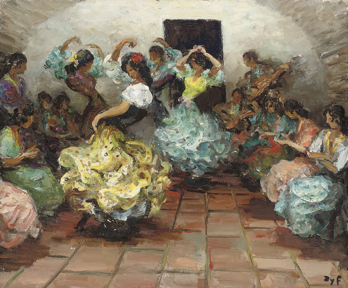Les danseuses de flamenco by Marcel Dyf