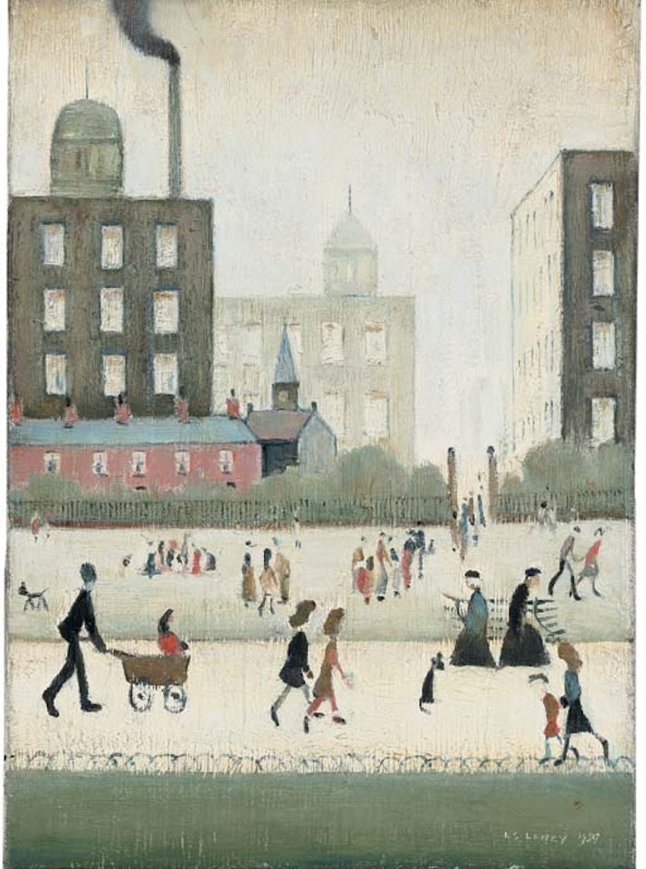 Sunday in the park, Manchester by Laurence Stephen Lowry