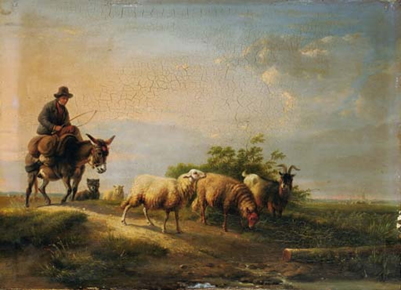 A shepherd and his flock by Eugène Joseph Verboeckhoven