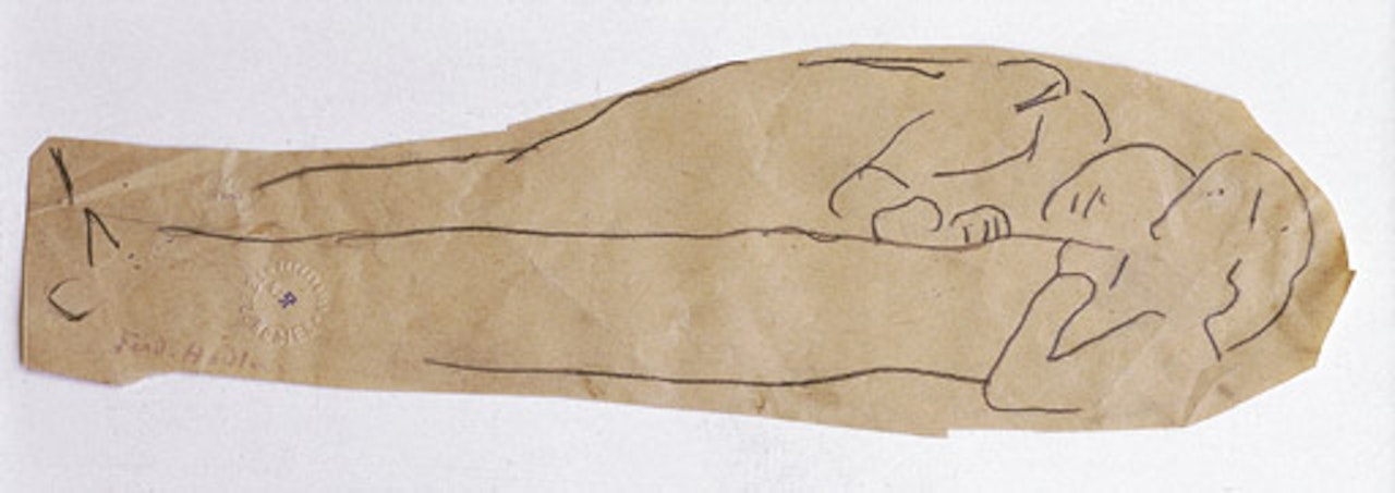 Figurenstudie for 'Liebe' - Figure studies for 'Love' by Ferdinand Hodler