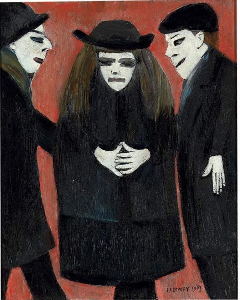 Three Figures (Mother and Sons) by Laurence Stephen Lowry