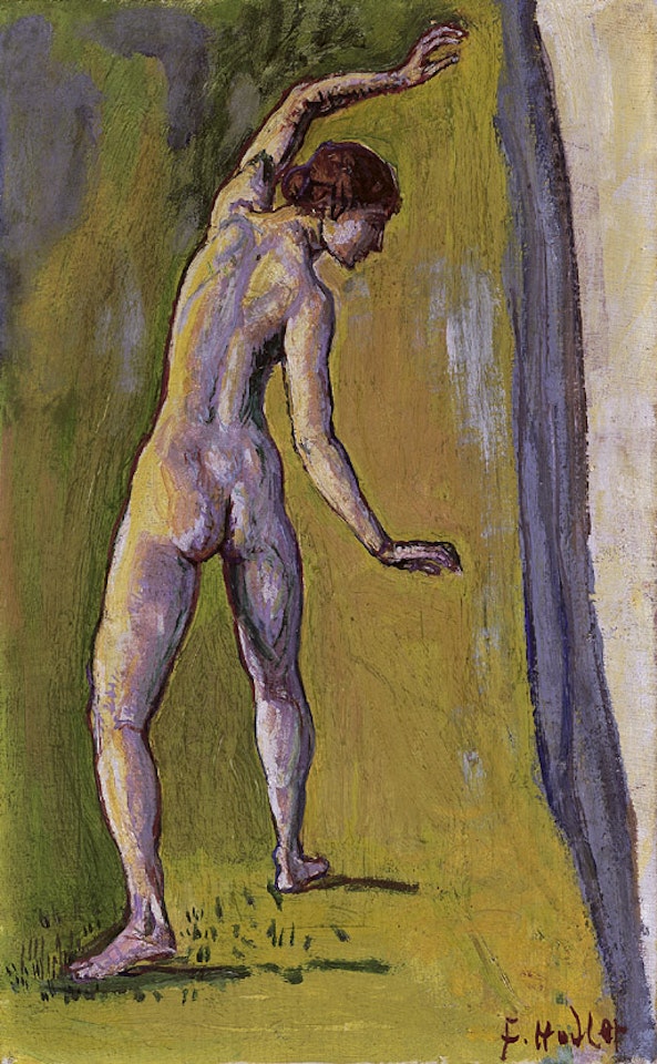 Weiblicher Akt am Abgrund by Ferdinand Hodler