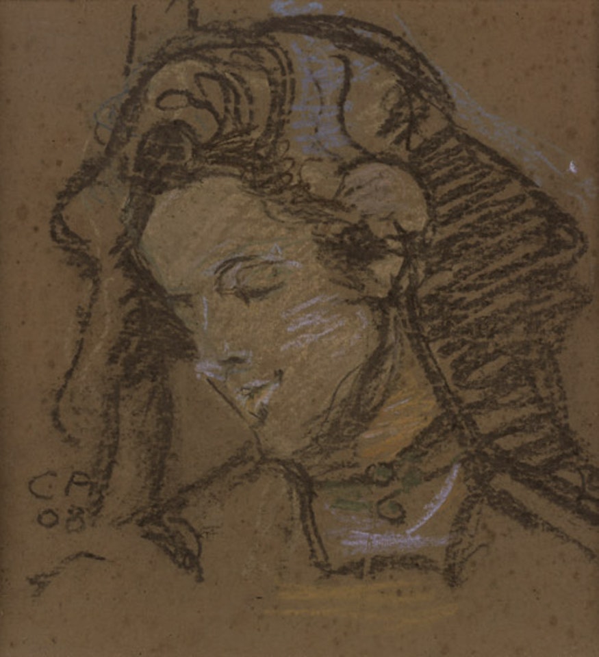 Kopfstudie - Study of a head by Cuno Amiet
