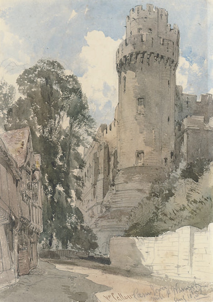 Caesar's tower, Warwick castle by William Callow