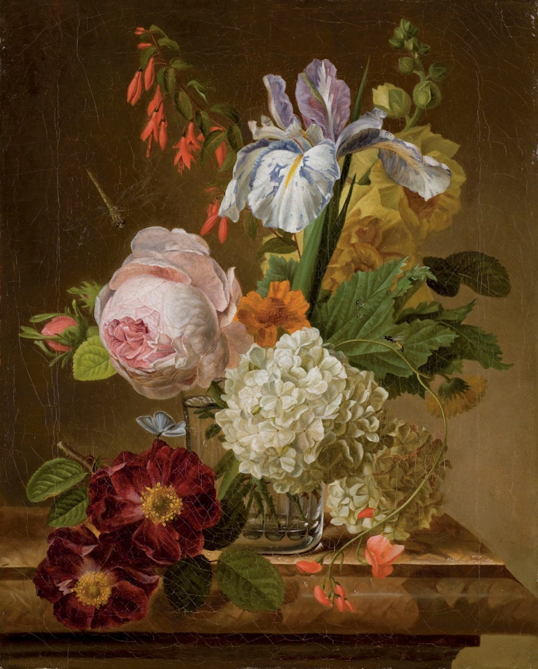 Bouquet de fleurs dans un vase by French School
