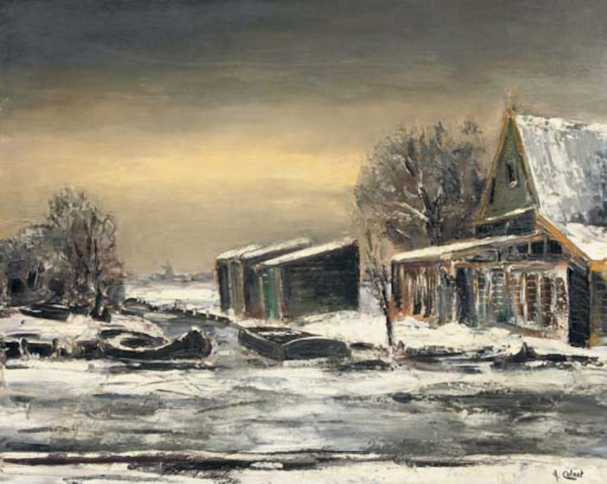 A winter landscape by Arnout Colnot