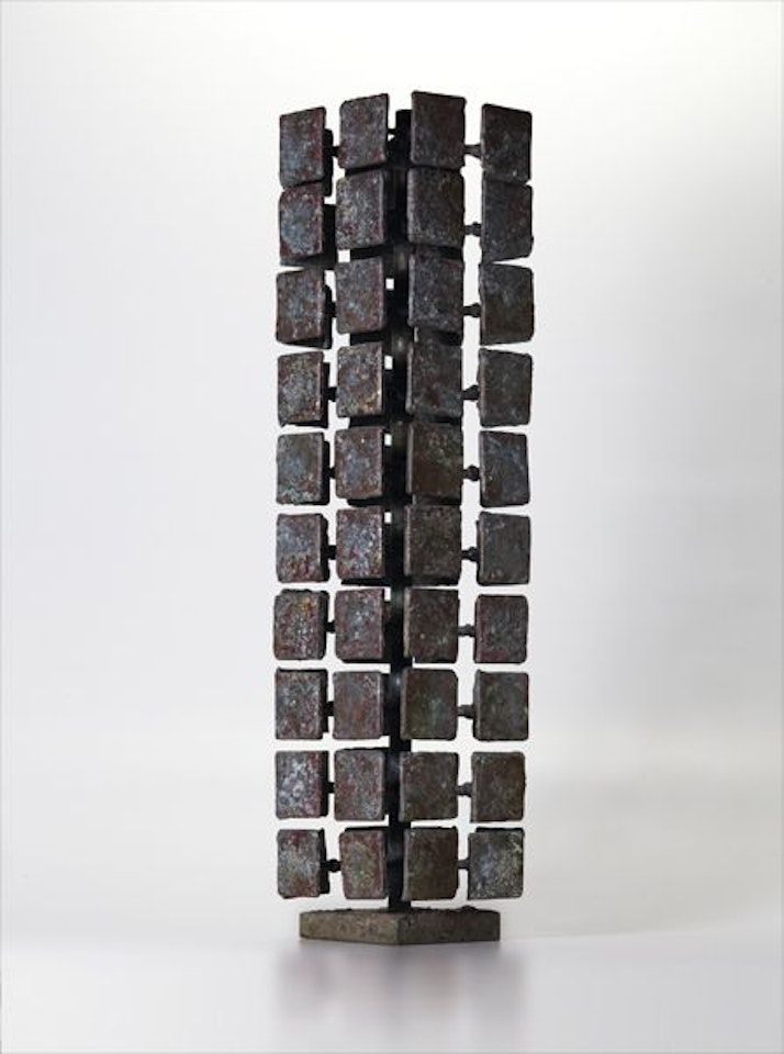 Eighty-panel Sounding Column sculpture by Harry Bertoia