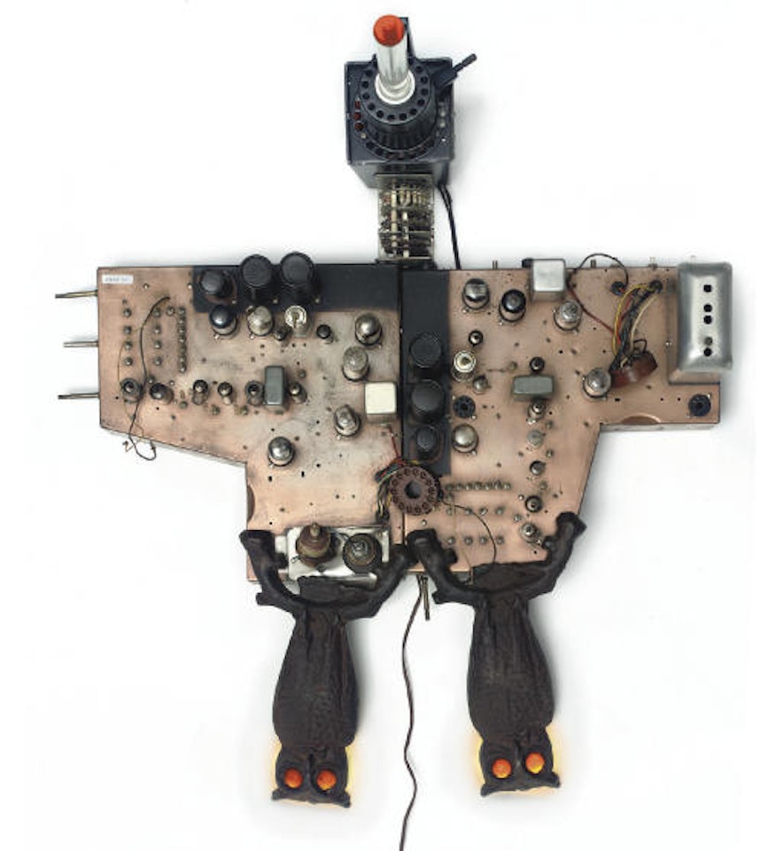 Petroglyph Hawk by Nam June Paik