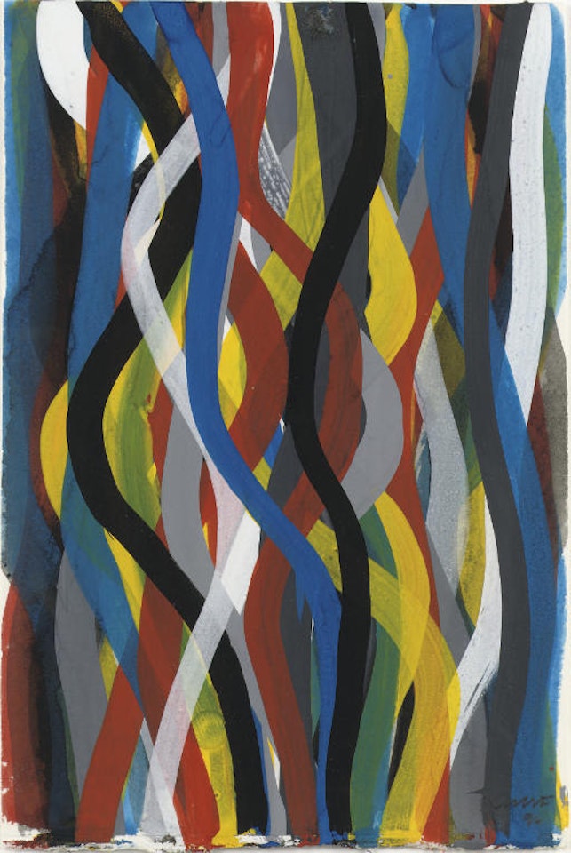 Wavy Vertical Brushstrokes by Sol LeWitt