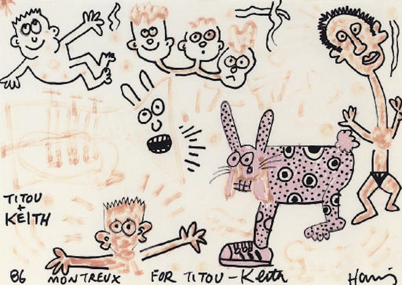 Untitled (Tito & Keith) by Keith Haring