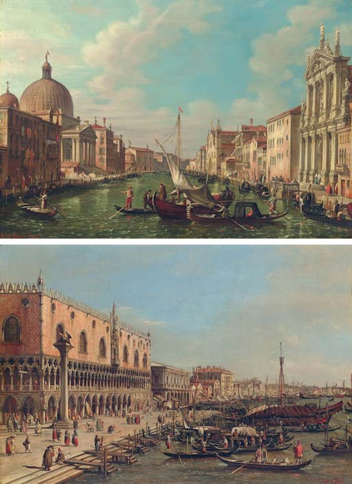 The Grand Canal, Venice; The Doge"s Palace, Venice by Francesco Zanin