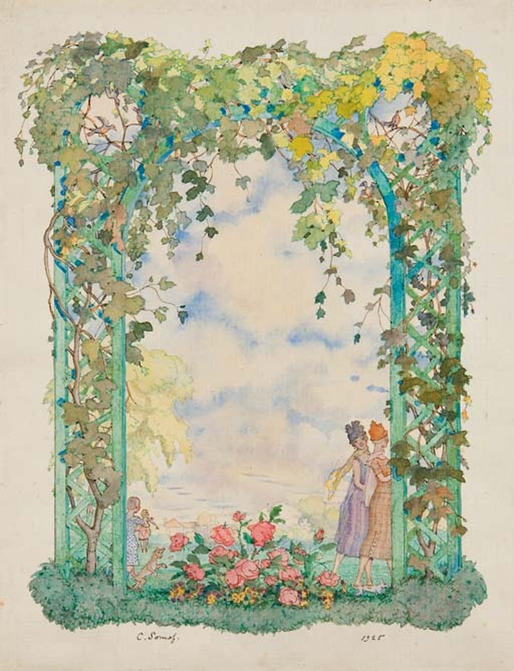 Summer's stroll through the arbour by Konstantin Somov