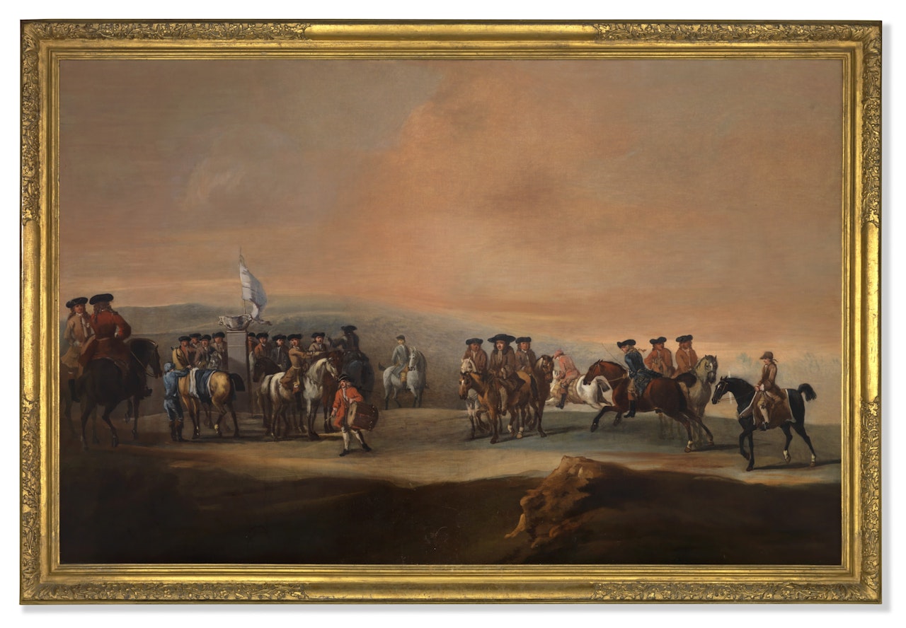 A race meeting at Newmarket with Tragonwell Frampton (1641-1727) and other riders by John Wootton