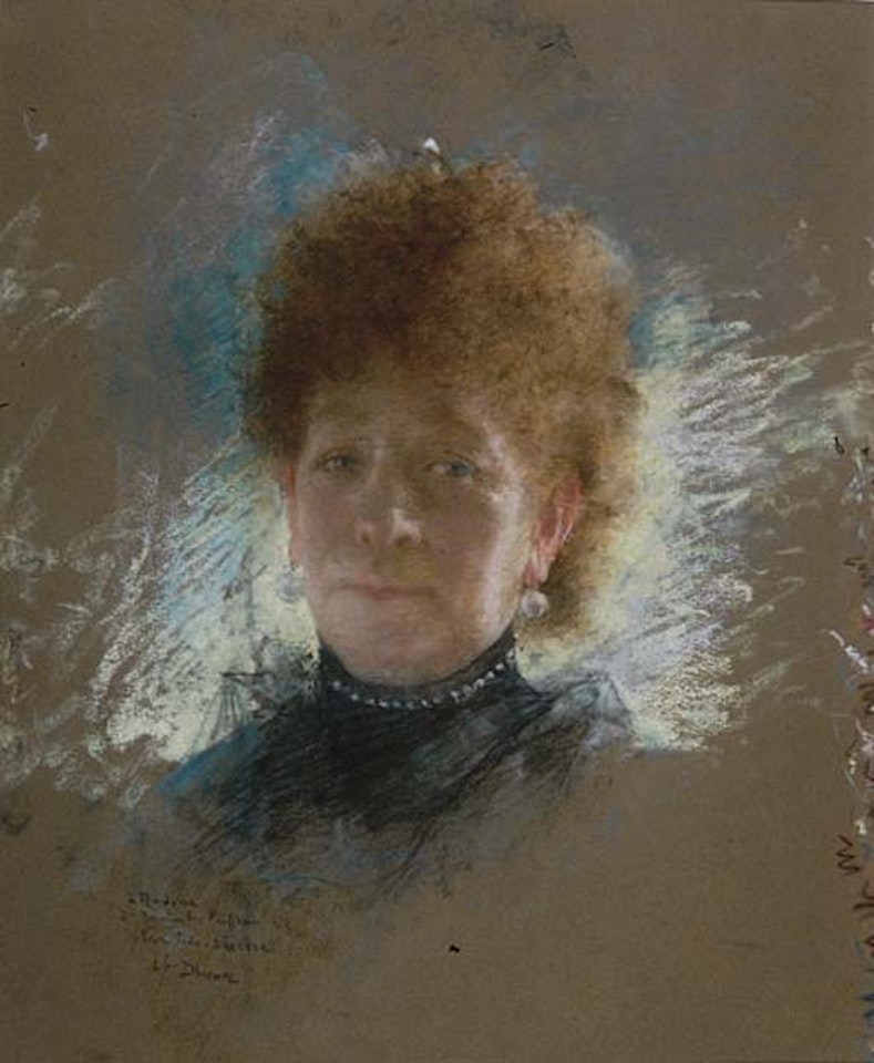 Study for a portrait of Madame Edouard Pailleron by Lucien Lévy-Dhurmer