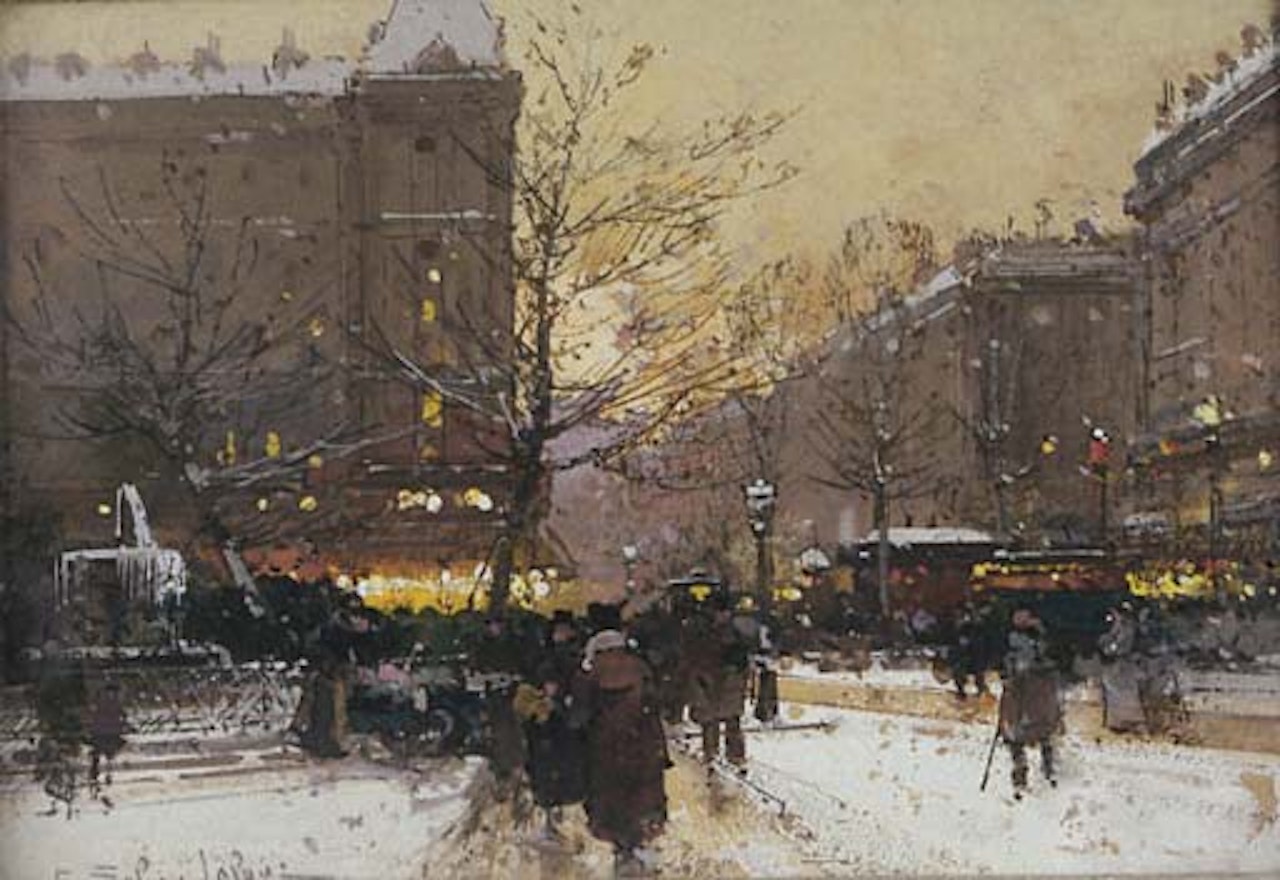 Place Pigalle, Paris by Eugene Galien-Laloue