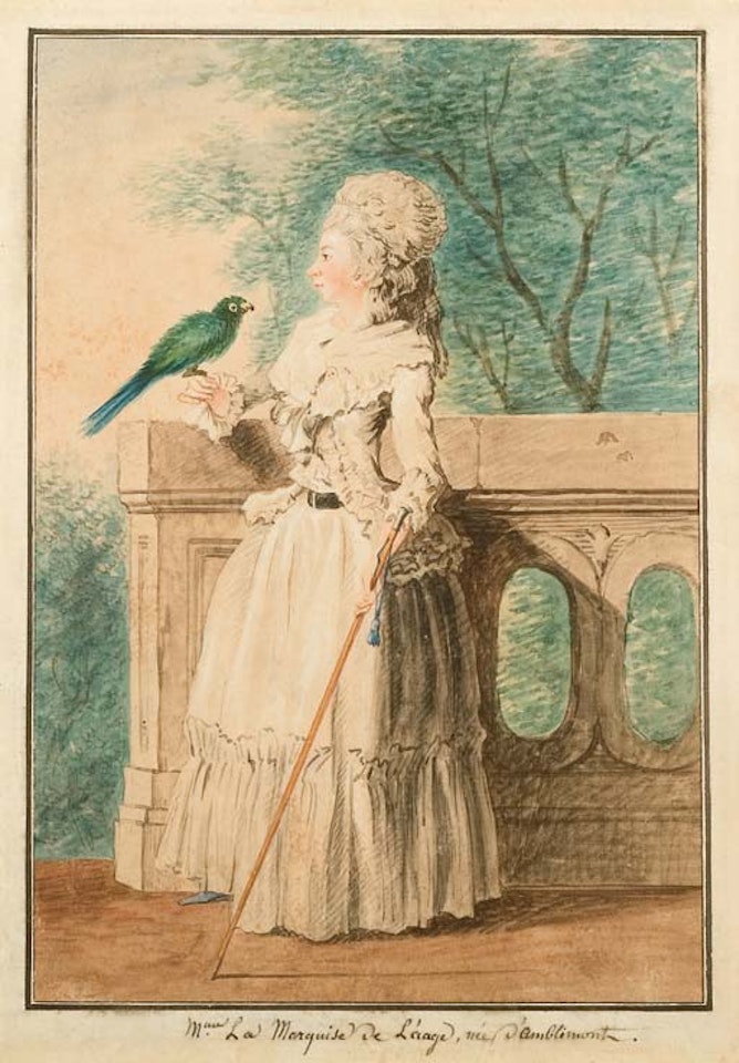 Portrait de la Marquise de Laage, née d'Amblimont by Louis Carrogis Carmontelle