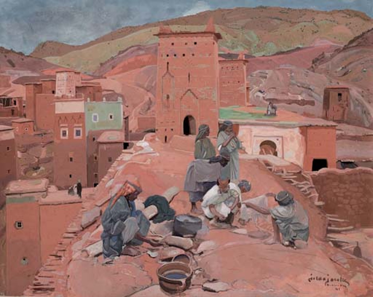 Kasbah d'Anemiter, vallee d'Ounila by Jacques Majorelle