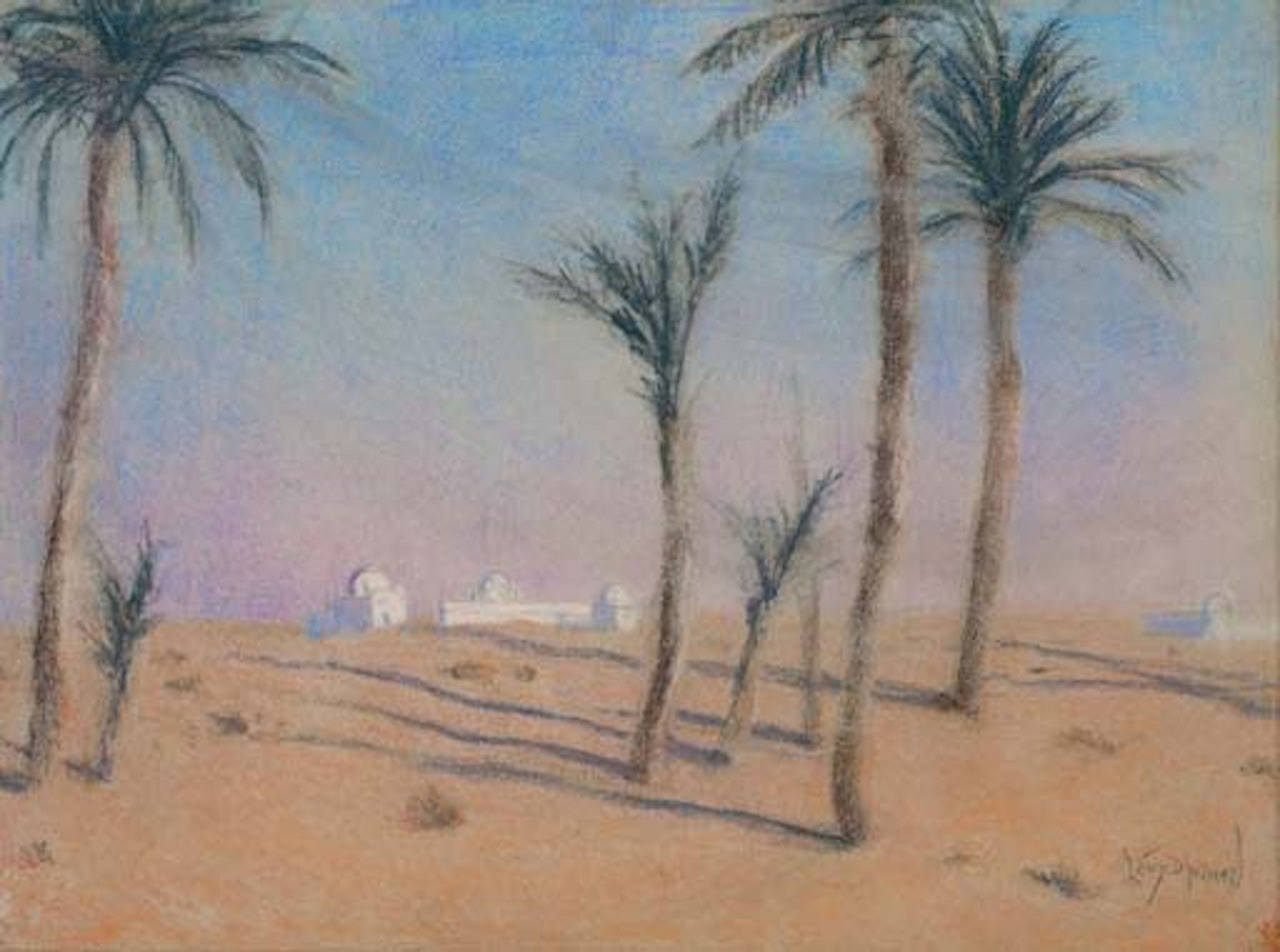 Fort dans le desert by Lucien Lévy-Dhurmer
