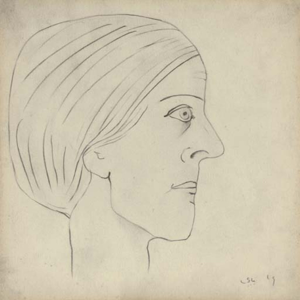 Head of a woman by Laurence Stephen Lowry