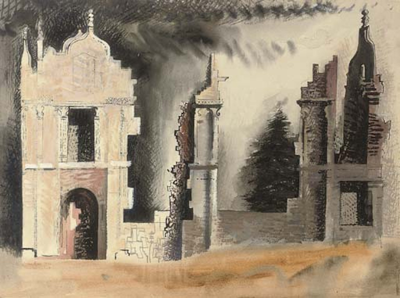 Shropshire ruin, Moreton Corbett by John Piper