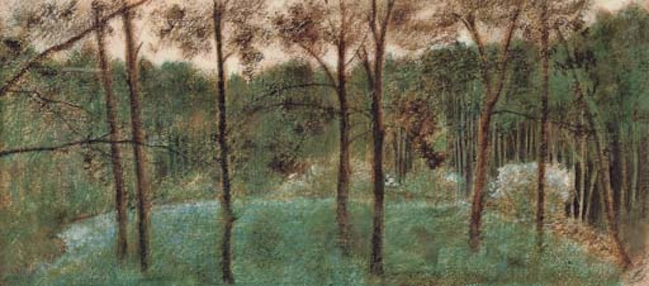 In a wood, a landscape by Edward Coley Burne-Jones