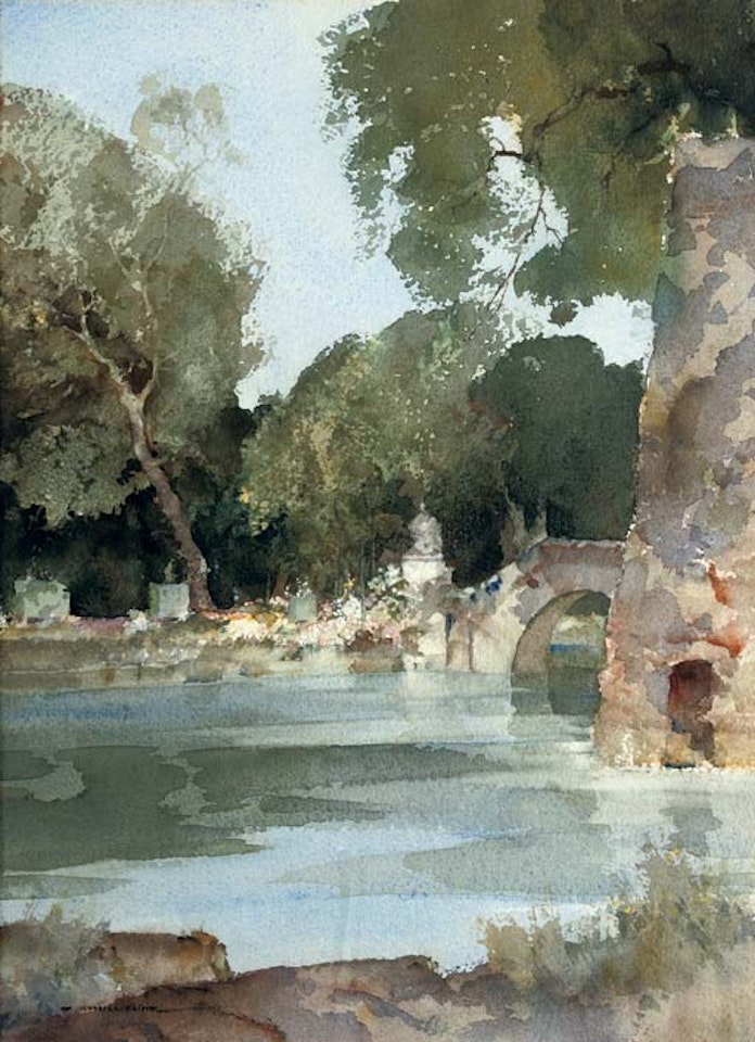 Garden at Chateauneuf-sur-Loire by William Russell Flint