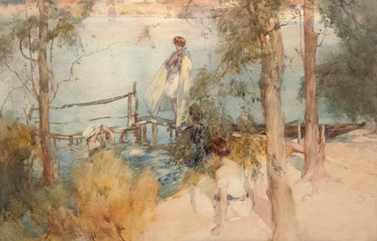 Women bathing by William Russell Flint