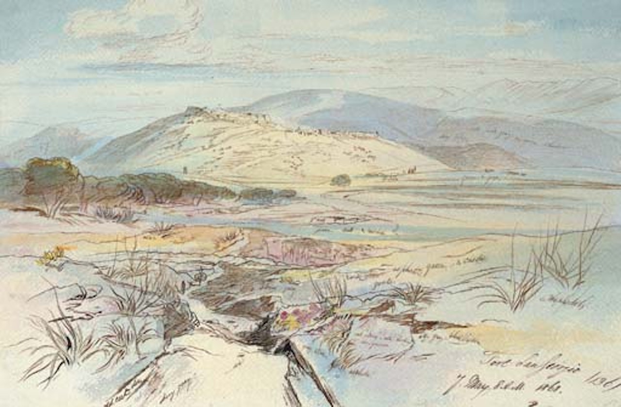 Fort San Giorgio, Cephalonia, Greece by Edward Lear