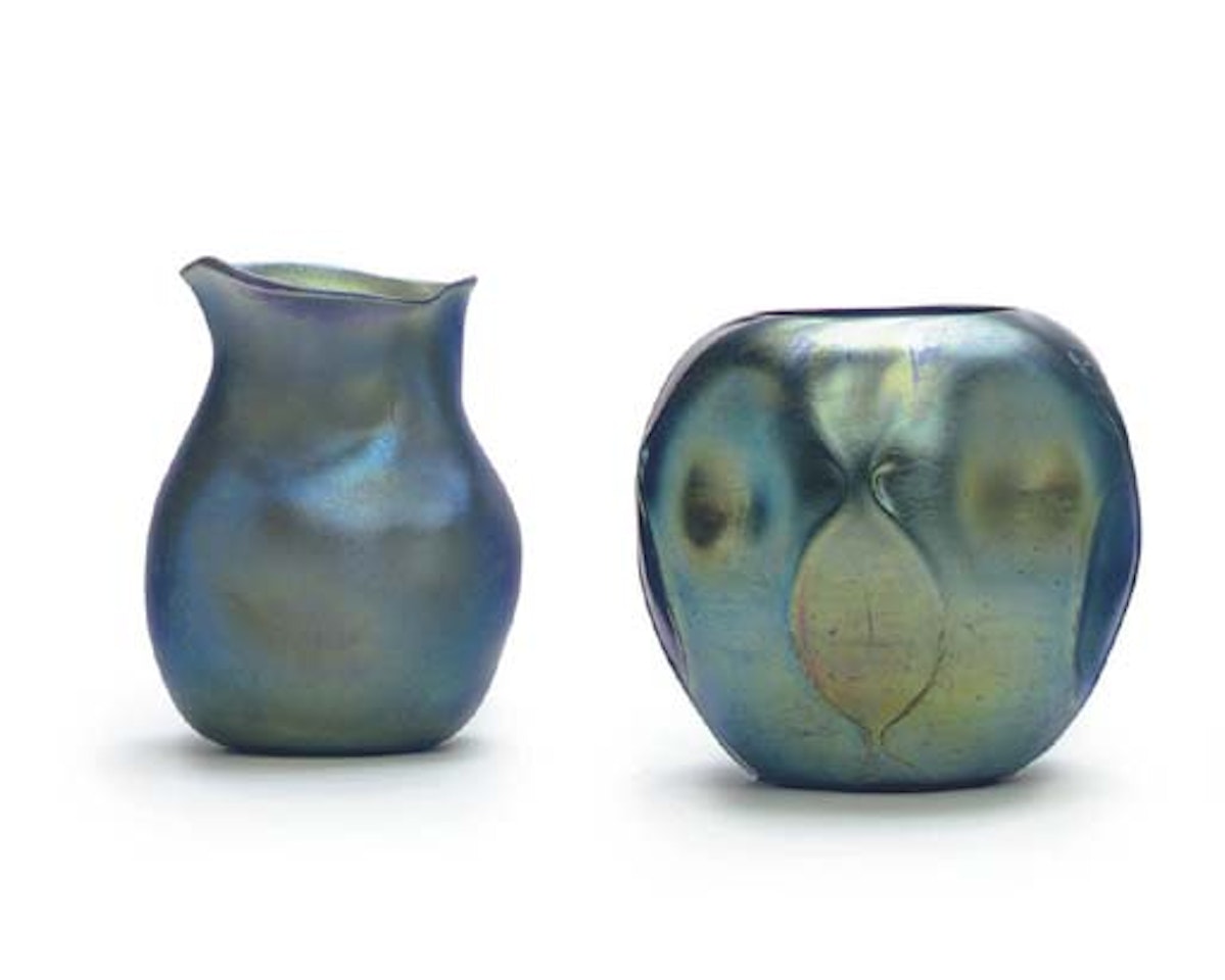 Two Favrile Glass Vases by Tiffany Studios
