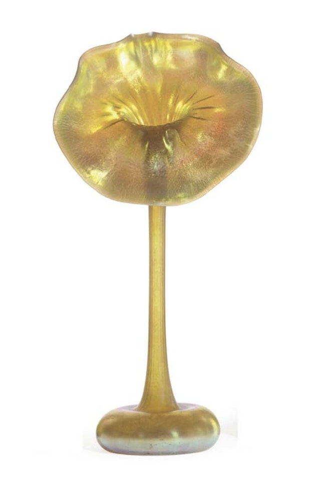A Jack-in-the-pulpit Favrile Glass Vase by Tiffany Studios