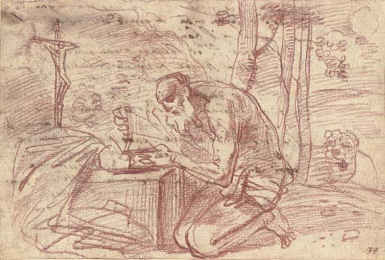 Saint Jerome in the wilderness by Pier Francesco Mola