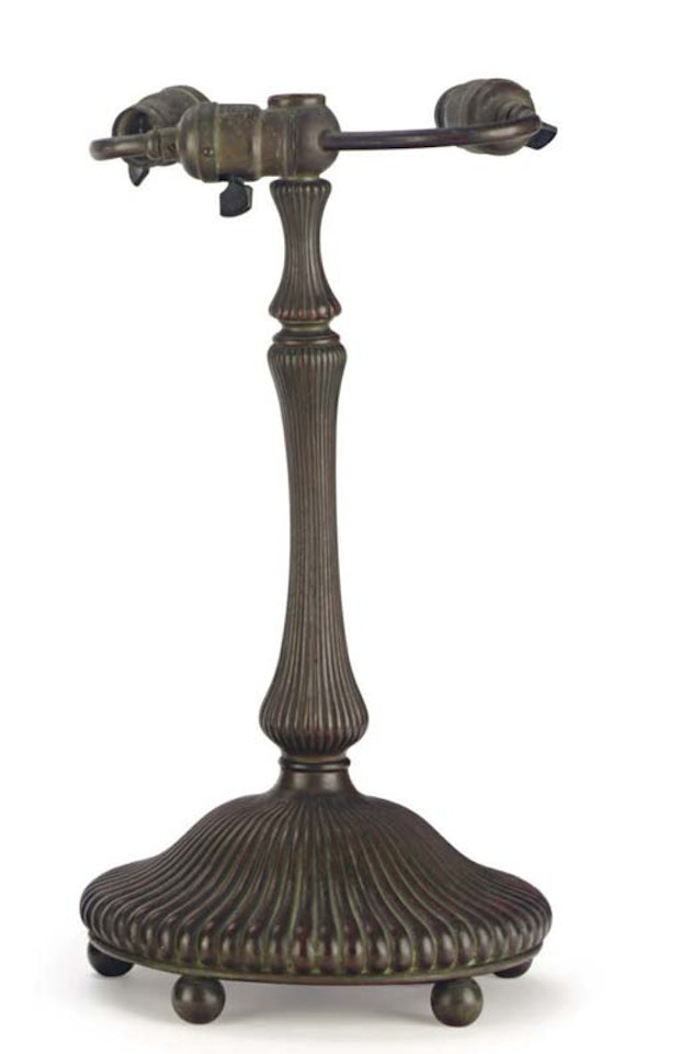 A Bronze Table Lamp Base by Tiffany Studios