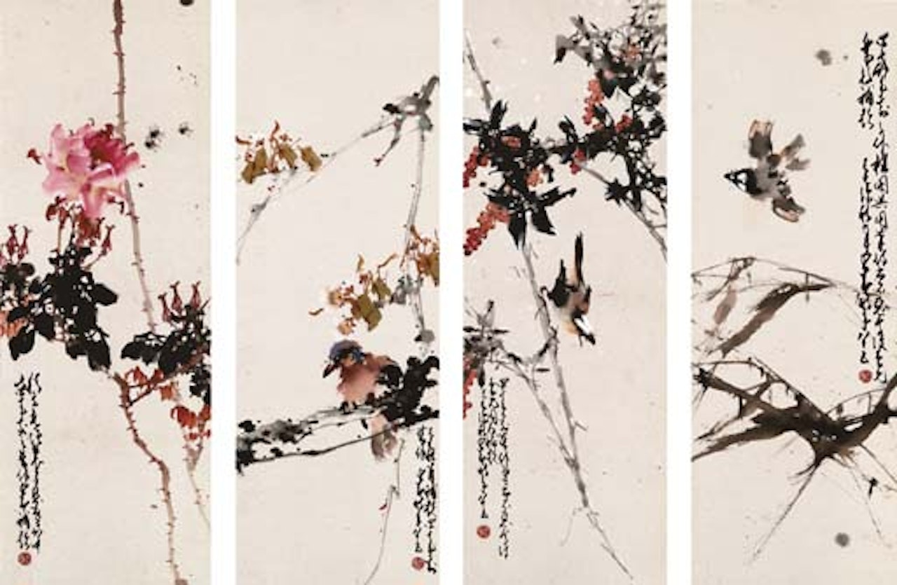 Birds and flowers by Zhao Shao'ang