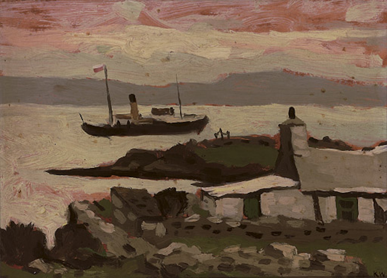 Pilot boat Moelfre Anglesey by Kyffin Williams