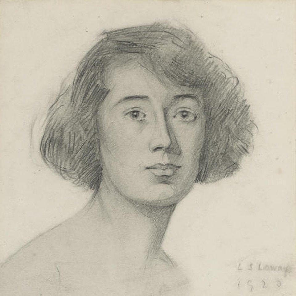 Head of a lady by Laurence Stephen Lowry